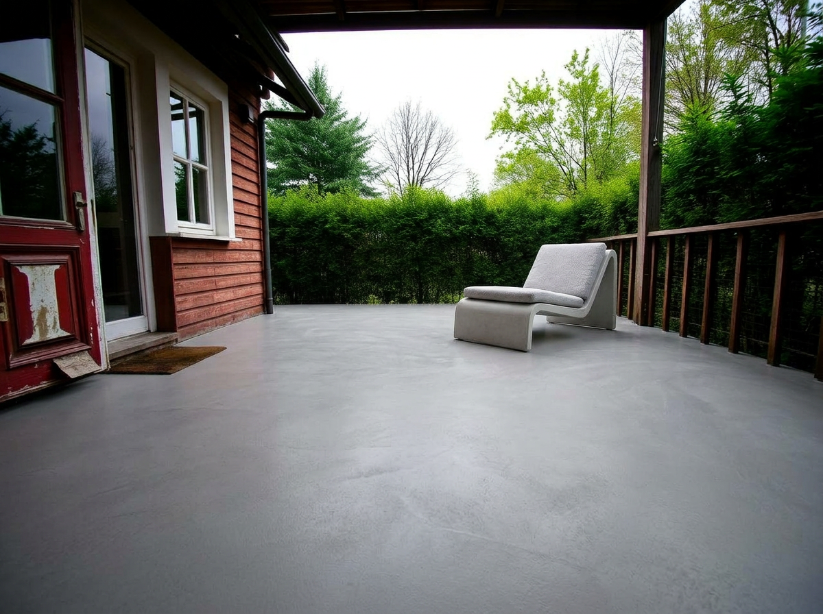 Nachher: Regensburg · Terrasse · Mikrozement Outdoor, Grau
