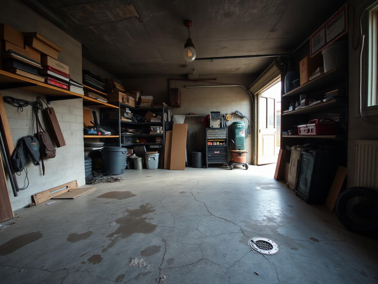 Vorher: München Bogenhausen · Garage · Epoxidharzboden